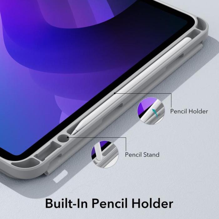 UTGATT1 - ESR iPad (2022) Fodral Rebound Pencil - Grå