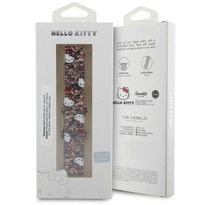 Hello Kitty - Hello Kitty Galaxy Watch 6 Classic (43mm) Band Tags Graffiti - Rosa