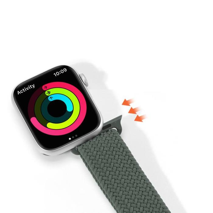 UTGATT1 - Dux Ducis Apple Watch 4/5/6/7/8/SE (41/40/38mm) Armband Braided - Olive Grön