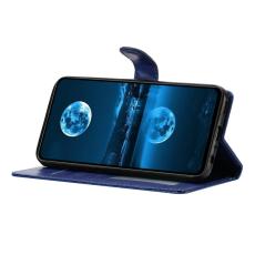 OEM - Samsung Galaxy A37 Pl&aring;nboksfodral Konstl&auml;der St&auml;llfunktion - Bl&aring;