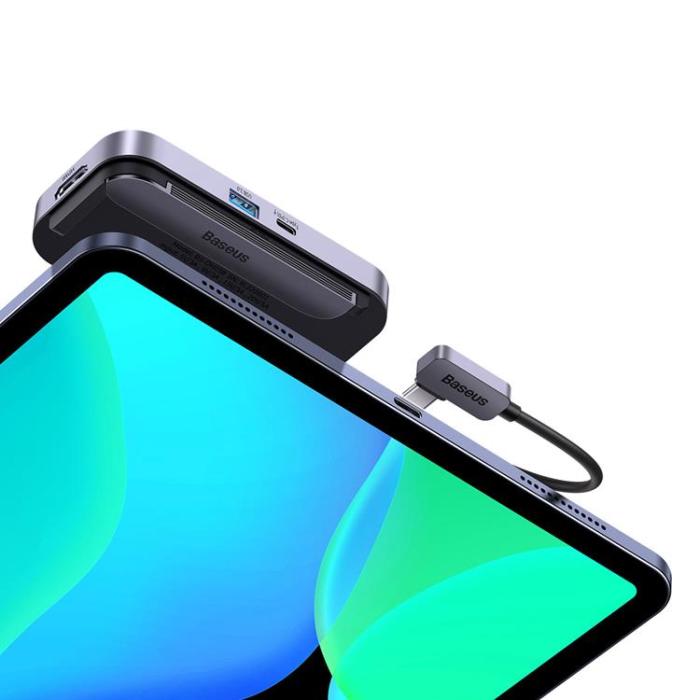 BASEUS - Baseus 6in1 Universal HUB USB-C - Mörk Grå