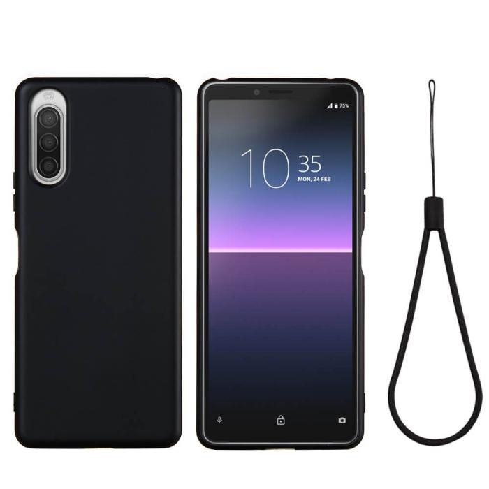 A-One Brand - Liquid Silikon skal till Sony Xperia 10 II - Svart