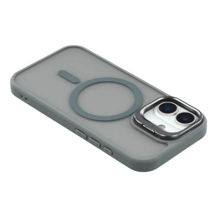 A-One Brand - iPhone 17 Mobilskal MagSafe Lins Kickstand - Titangrå