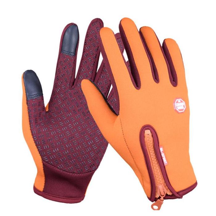OEM - Vattenavvisande Touchvantar / Handskar - Large - Orange