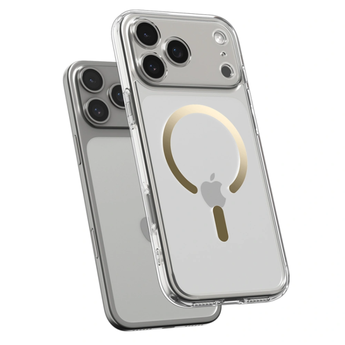Spigen - Spigen iPhone 17 Pro Max Mobilskal Magsafe Ultra Hybrid - Clear/Guld