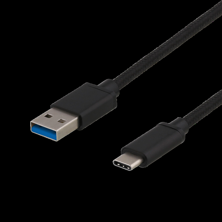 Deltaco Gen1 USB-A till USB-C 3A 60W Kabel 1m - Svart | 3541 | AlltMobil