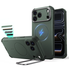 ESR - ESR Mobilskal F&ouml;r iPhone 18 Pro/17 Pro Magsafe Cyber Touch Kickstand - Gr&ouml;n