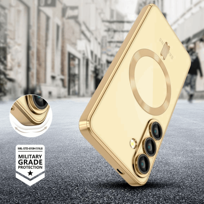 Tech-Protect - Tech-Protect Galaxy S25 Edge Mobilskal Magsafe Magflex - Shiny Guld