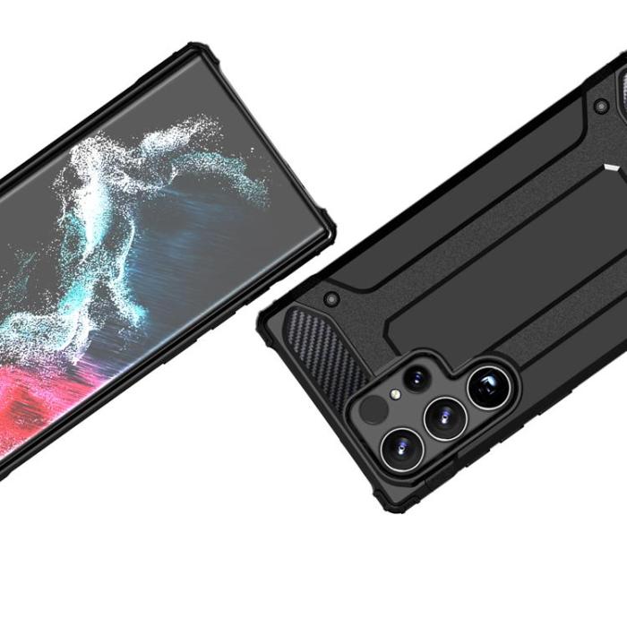 OEM - Galaxy S24 Ultra Mobilskal Hybrid Armor - Svart