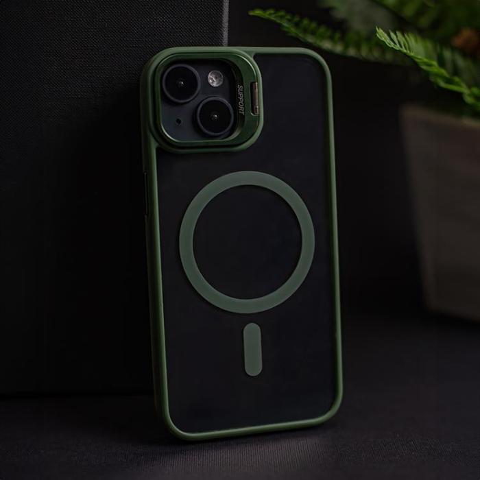 OEM - iPhone 16 Plus Mobilskal MagSafe Extra Lens - Mörkgrön