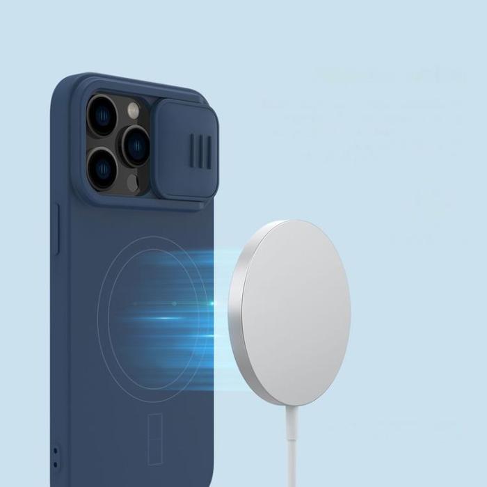 Nillkin - Nillkin iPhone 14 Pro Skal Magsafe CamShield Silicone - Grön