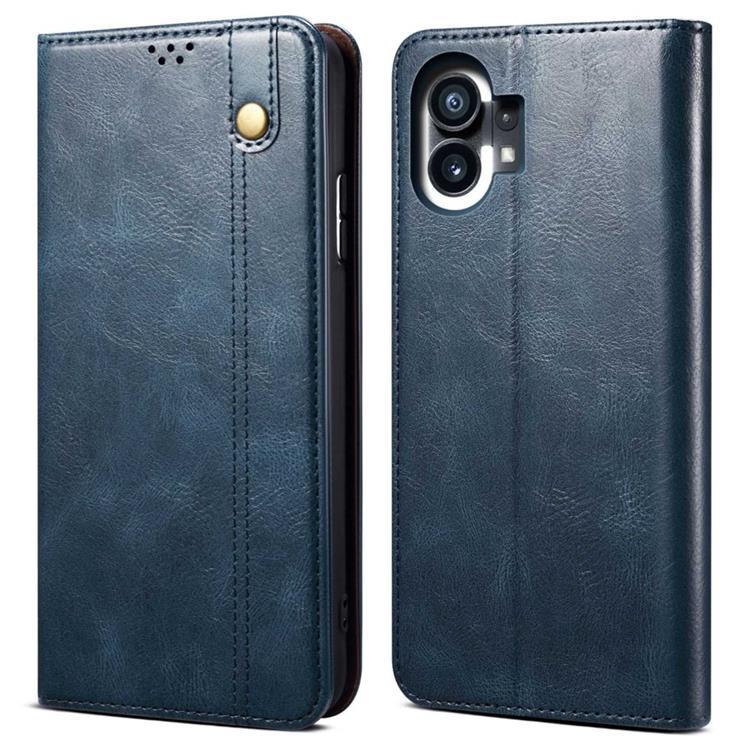 Nothing Phone 1 Plånboksfodral Crazy Horse Flip - Blå | 2353 | AlltMobil