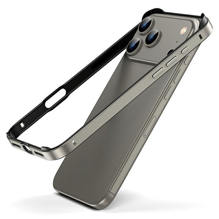 Mobilskal till iPhone 17 Pro Hollow Metal Bumper - Guld (Titan Guld) | 2353 | AlltMobil