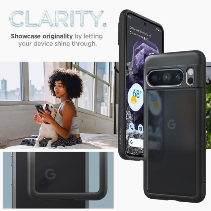 Spigen - Spigen Google Pixel 8 Pro Mobilskal Ultra Hybrid - Matte Svart