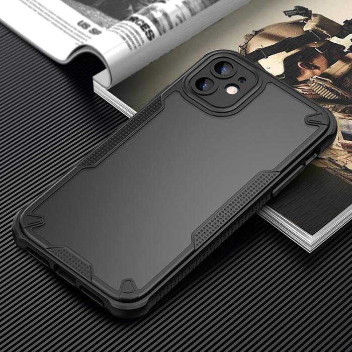 OEM - iPhone 12 Mobilskal Defender Matt - Svart