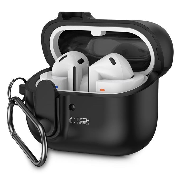 Tech-Protect Samsung Galaxy Buds 3/3 Pro Skal Slim Hook - Svart | 2353 | AlltMobil