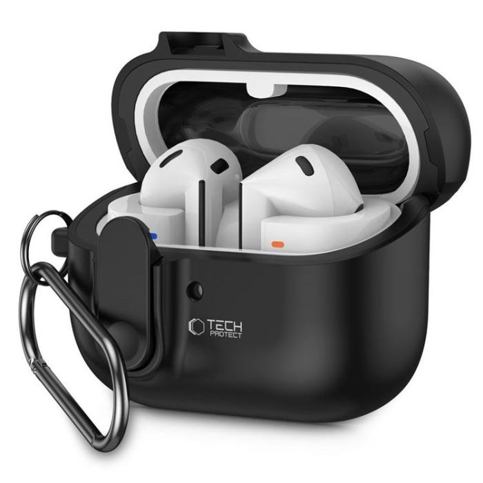 Tech-Protect - Tech-Protect Samsung Galaxy Buds 3/3 Pro Skal Slim Hook - Svart