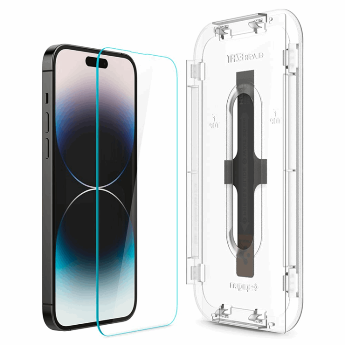 Spigen - Spigen iPhone 14 Pro Max Härdat Glas Skärmskydd Ez-Fit 2-Pack - Clear
