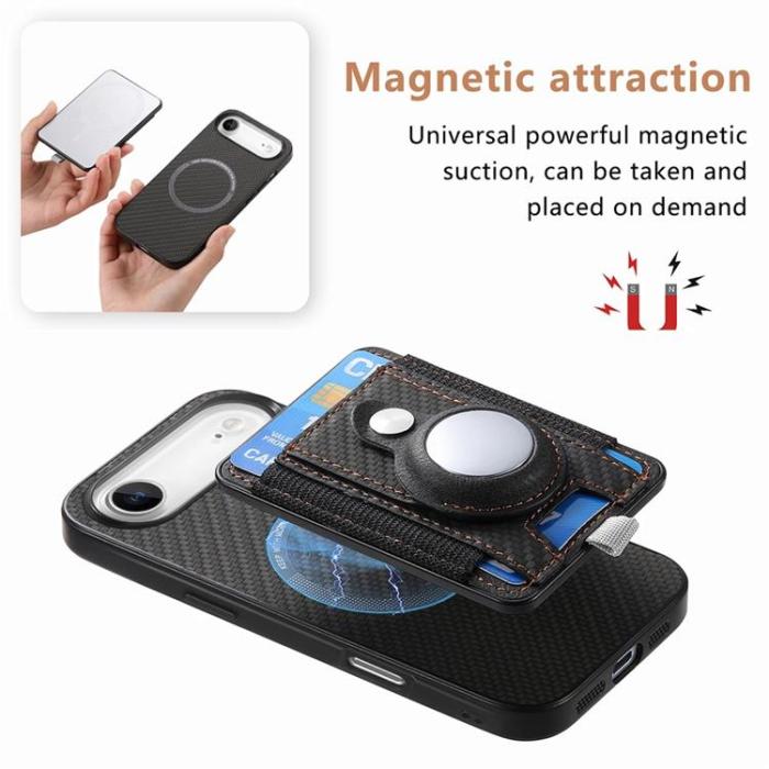 A-One Brand - iPhone Air Mobilskal Detachable korthållare - Svart