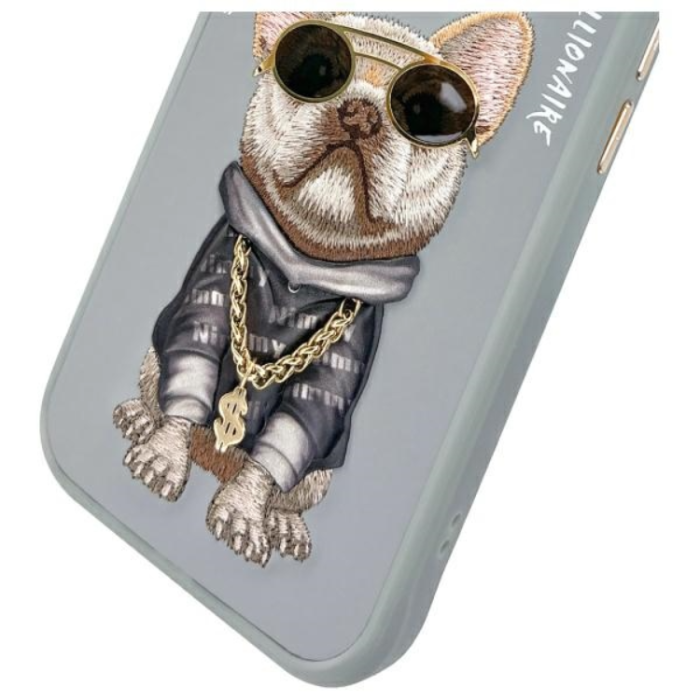 NIMMY - Nimmy iPhone 15 Mobilskal Glasses Cool Dog - Grå