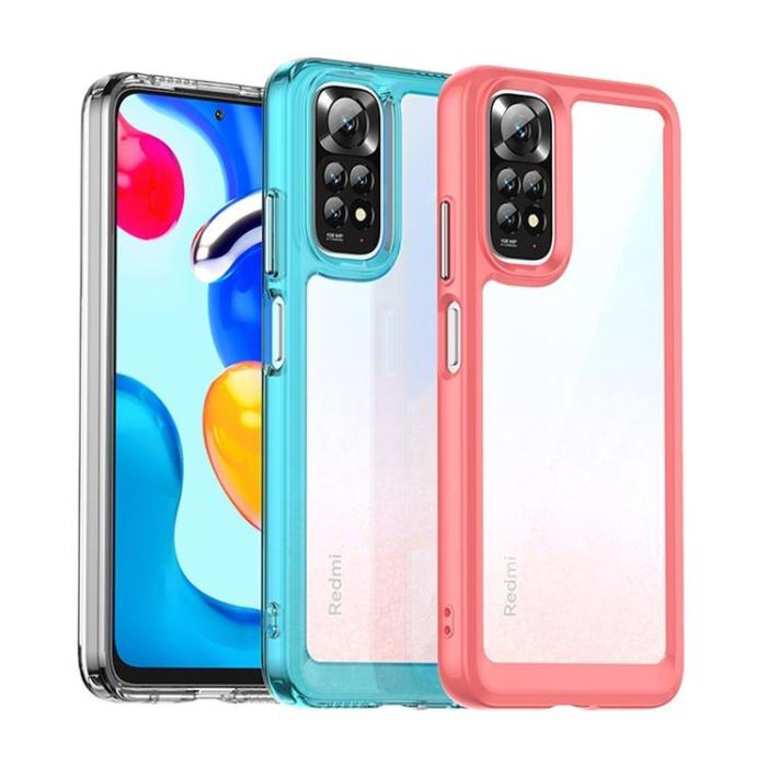 OEM - Xiaomi Redmi Note 11/11S Skal Outer Space med en Gelram - Röd