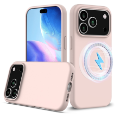A-One Brand - iPhone 17 Pro Max Mobilskal MagSafe Silikon Anti-Drop - Rosa