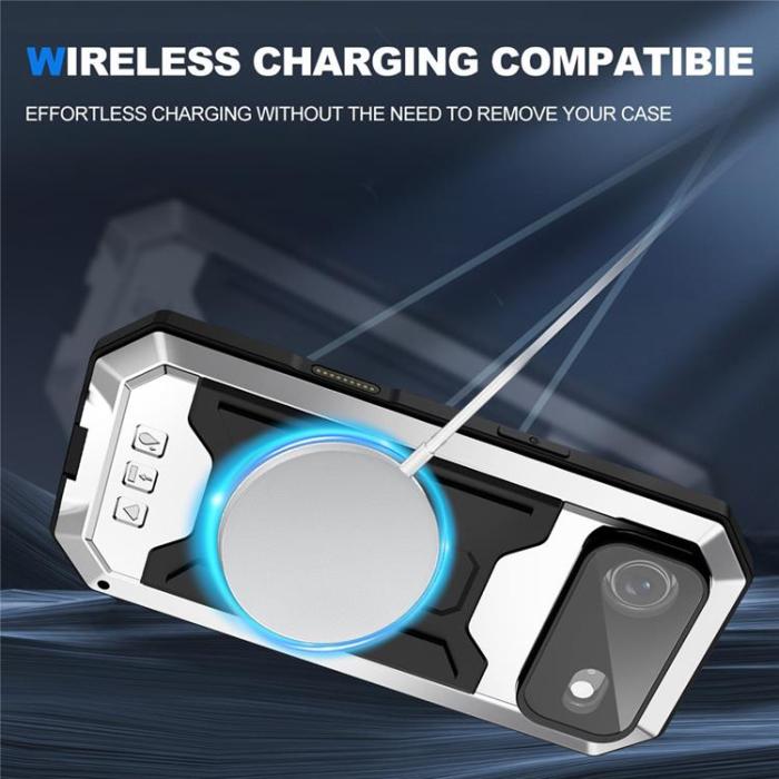 R-JUST - R-JUST iPhone Air Mobilskal Med Härdad Glas - Silver