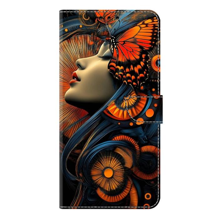 OEM - Dreamy Girl Samsung Galaxy A57 Plånboksfodral Konstläder Mönster - Vit