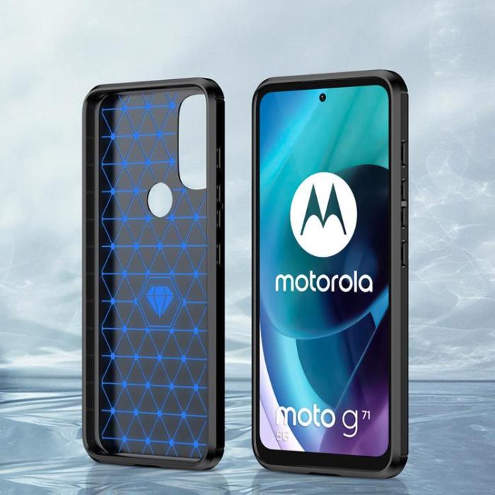 UTGATT1 - Carbon Motorola Moto G71 5G Skal Flexible - Svart
