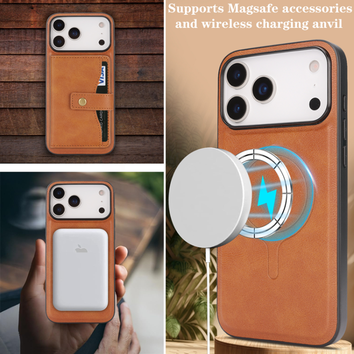 A-One Brand - iPhone 17 Pro Max Mobilskal MagSafe Detachable Korthållare