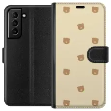 Gustaf - Pl&aring;nboksfodral till Samsung Galaxy S21+ 5G med Bj&ouml;rnm&ouml;nster