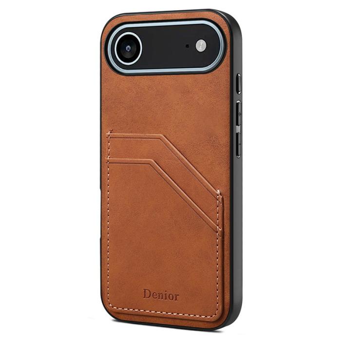 DENIOR - DENIOR Mobilskal till iPhone Air PU Läder + TPU + PC - Brun