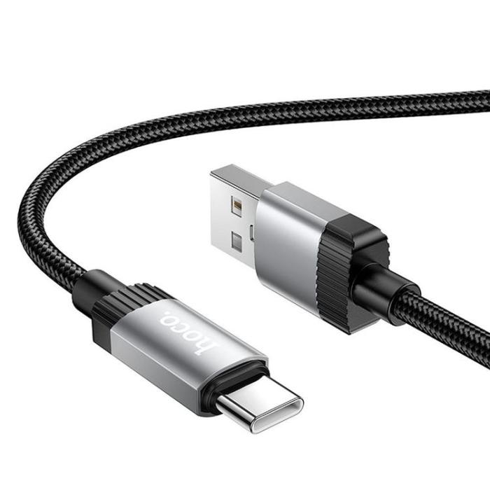Hoco - HOCO USB-A till USB-C Kabel 3A 1m X117 - Svart