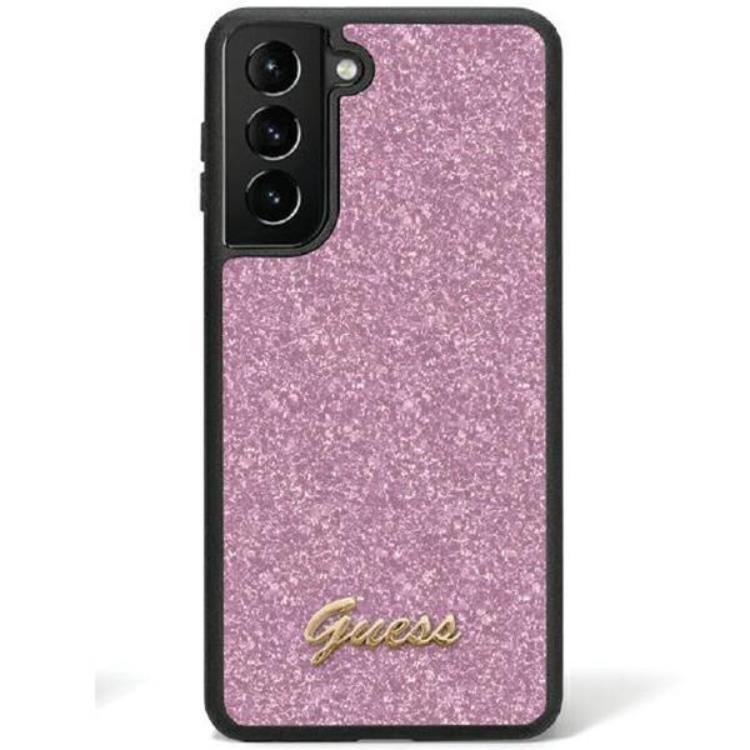 Guess Mobilskal till Galaxy S24 Ultra Glitter Script - Lila