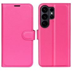 OEM - LITCHI Samsung Galaxy S26 Ultra Pl&aring;nboksfodral Konstl&auml;der - Rosar&ouml;d