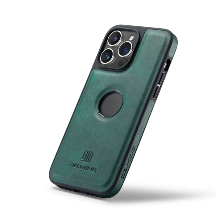 DG.MING - DG.MING iPhone 16 Pro Mobilskal Anti-Drop Läder - Grön