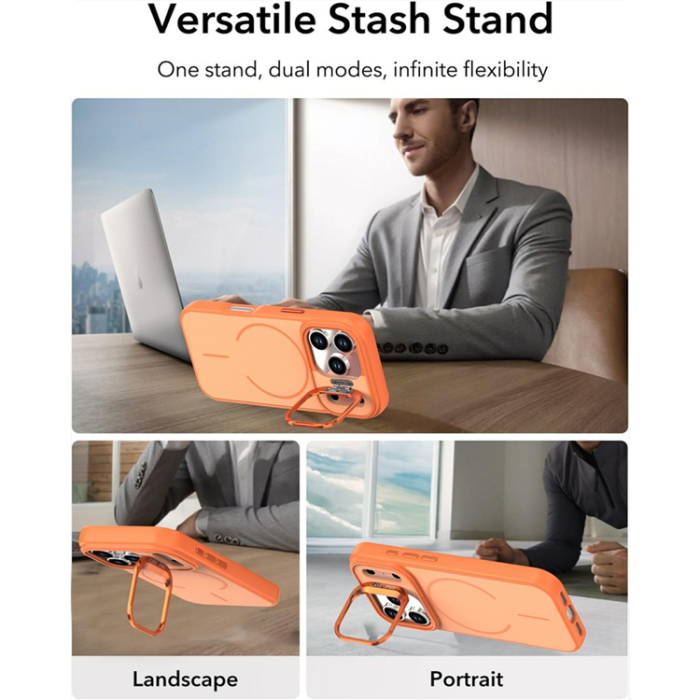 A-One Brand - iPhone 17 Pro Mobilskal MagSafe Skin-Touch Kickstand