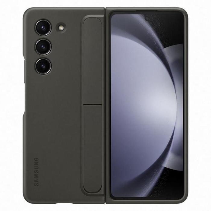 Samsung - Samsung Galaxy Z Fold 5 Mobilskal Silikon med Stativ - Svart