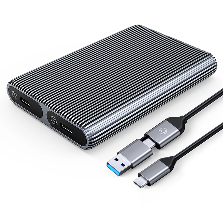 Orico Diskenhet 2xM.2 SATA NVME USB-C 3.2 6Gbps/10Gbps - Grå | 505767 | AlltMobil