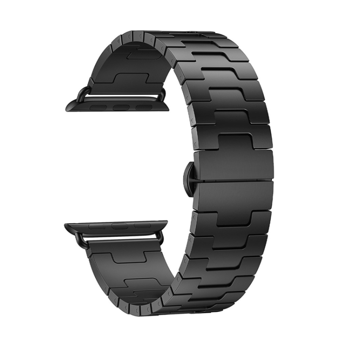 A-One Brand - Apple Watch (42/44/45/46/49mm) Armband Titanium Alloy - Svart