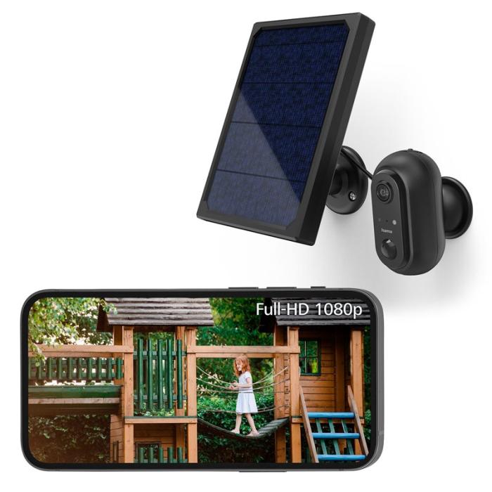 Hama - HAMA Smart Övervakningskamera Utomhus Solenergi Svart