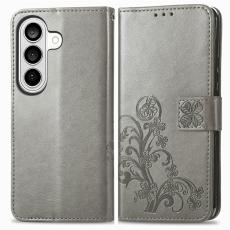 OEM - Pl&aring;nboksfodral f&ouml;r Samsung Galaxy S26 Konstl&auml;der - Gr&aring;