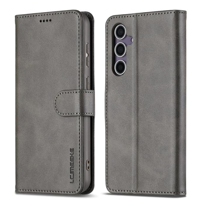 LC.imeeke - LC.IMEEKE Plånboksfodral för Samsung Galaxy S26 Konstläder - Grå