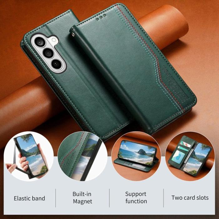 OEM - Plånboksfodral för Samsung Galaxy S26 Konstläder - Grön
