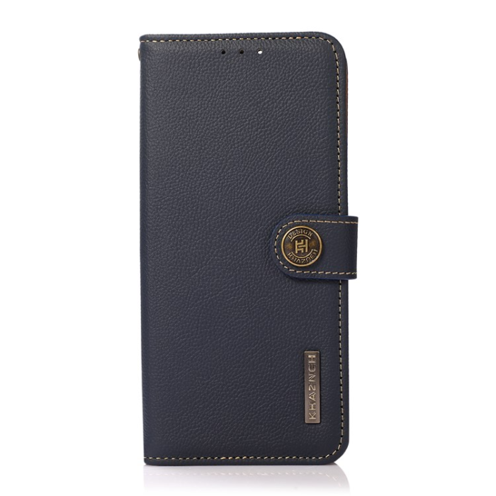 KHAZNEH - KHAZNEH Xiaomi Mi 11 Ultra Plånboksfodral Äkta Läder Kickstand - Blå
