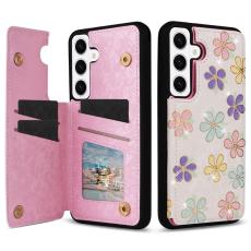 OEM - Mobilfodral f&ouml;r Samsung Galaxy S26 Konstl&auml;der RFID - Blommor
