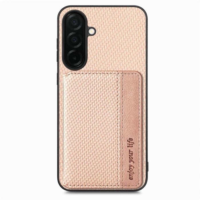 OEM - Mobilfodral för Samsung Galaxy S26 Konstläder RFID - Aprikos