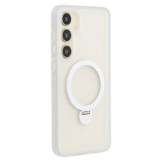 OEM - Mobilskal f&ouml;r Samsung Galaxy S26 Plus Magnetiskt Ring Kickstand TPU + PC - Vit
