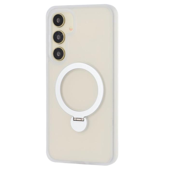 OEM - Mobilskal för Samsung Galaxy S26 Plus Magnetiskt Ring Kickstand TPU + PC - Vit