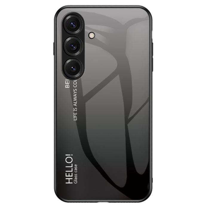 OEM - Mobilskal för Samsung Galaxy S26 Anti-Scratch Tempered Glass Gradient Svart Grå